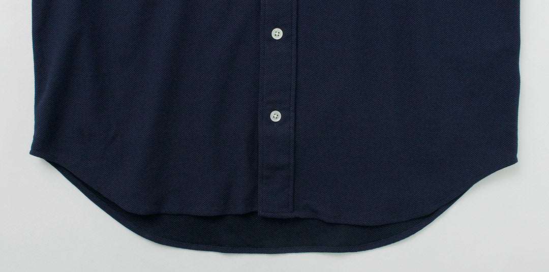 ROCOCO / Pique Short Sleeve Button Down Shirt
