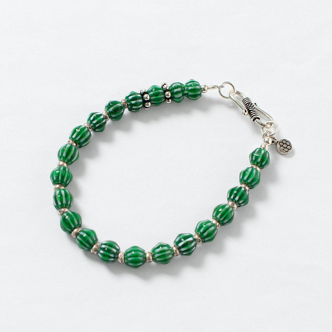 phaduA / Chevron Glass Bead Bracelet
