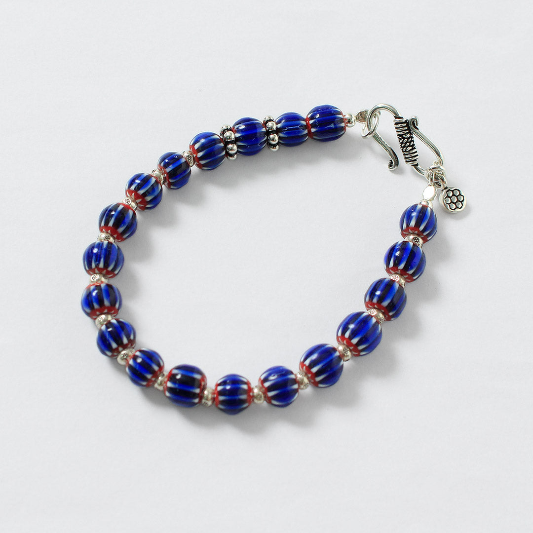 phaduA / Chevron Glass Bead Bracelet