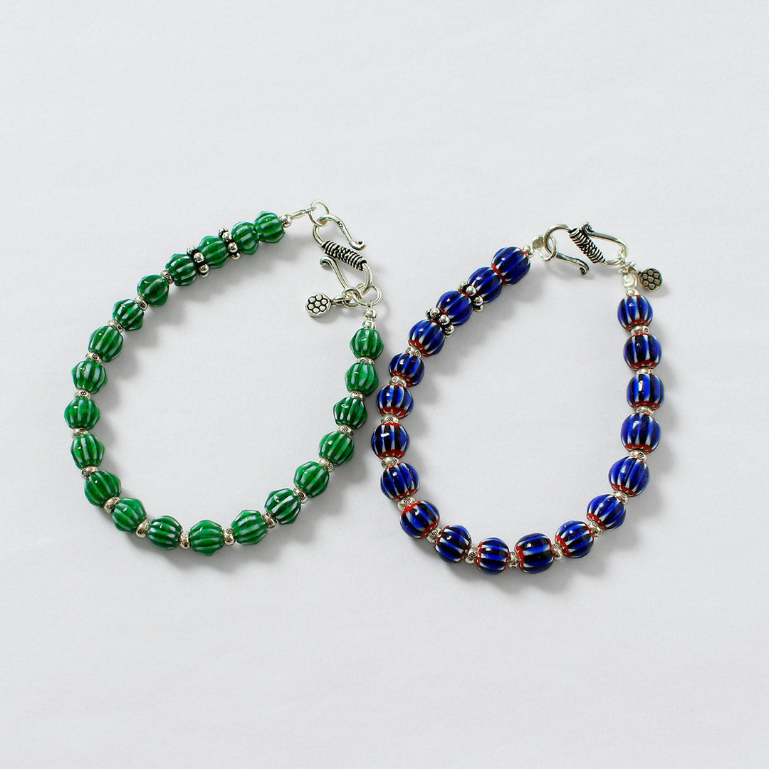 phaduA / Chevron Glass Bead Bracelet