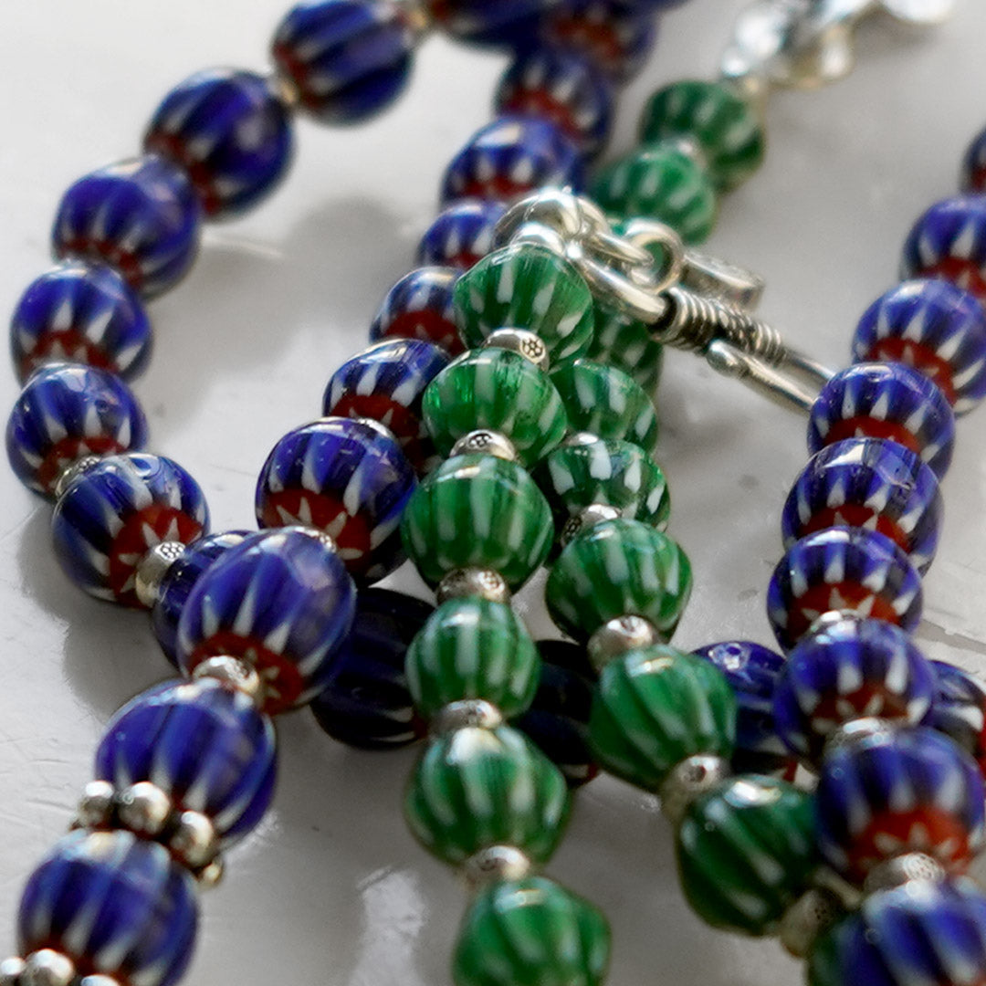 phaduA / Chevron Glass Bead Bracelet