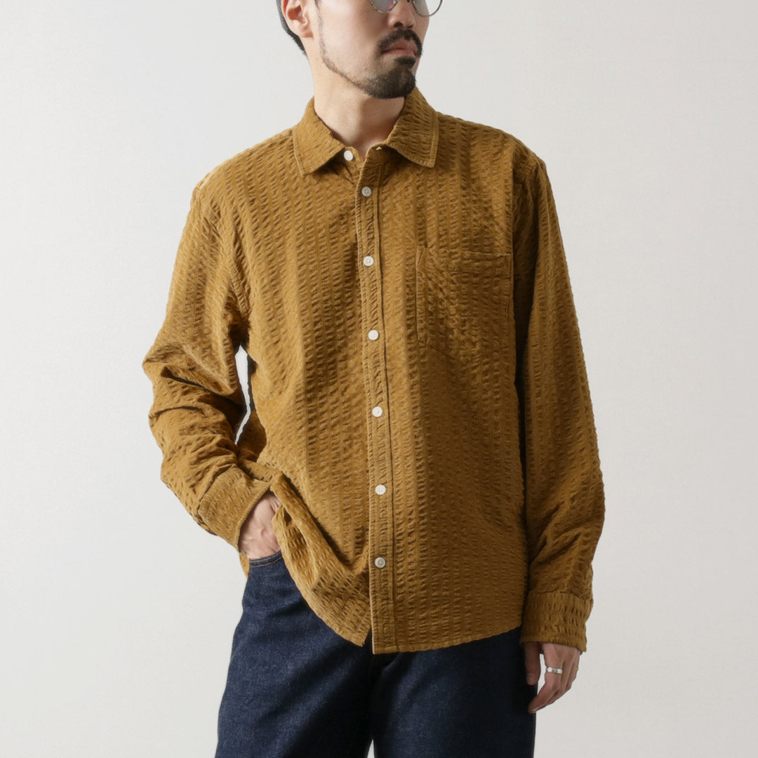 WAX LONDON / sherry-shirt seersucker cord
