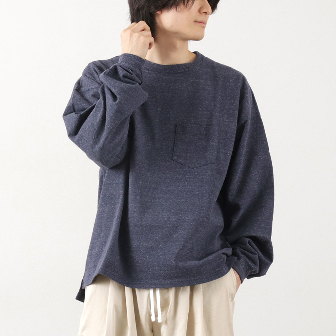 REMI RELIEF / Melange Jersey Long Sleeve Pocket T-shirt