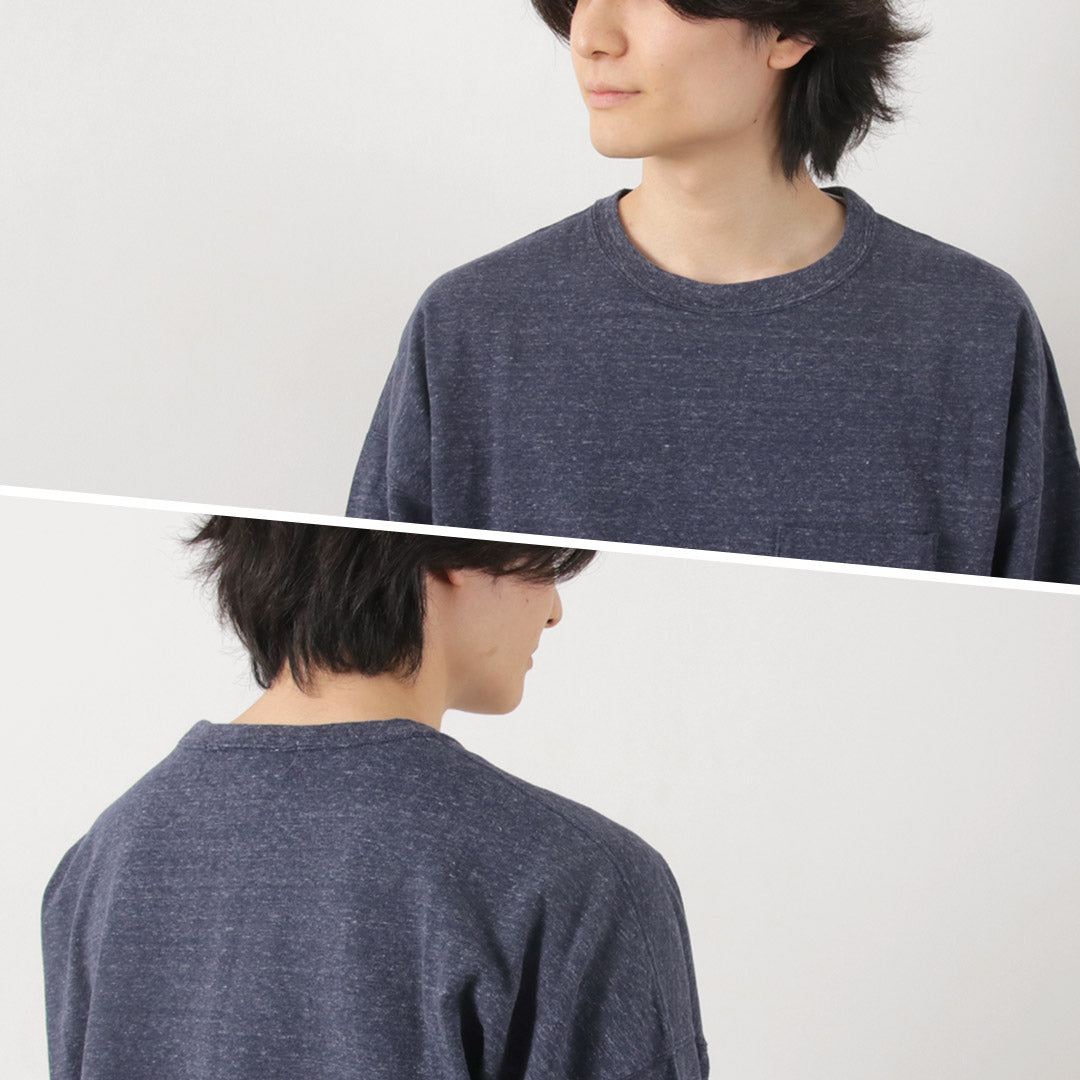 REMI RELIEF / Melange Jersey Long Sleeve Pocket T-shirt