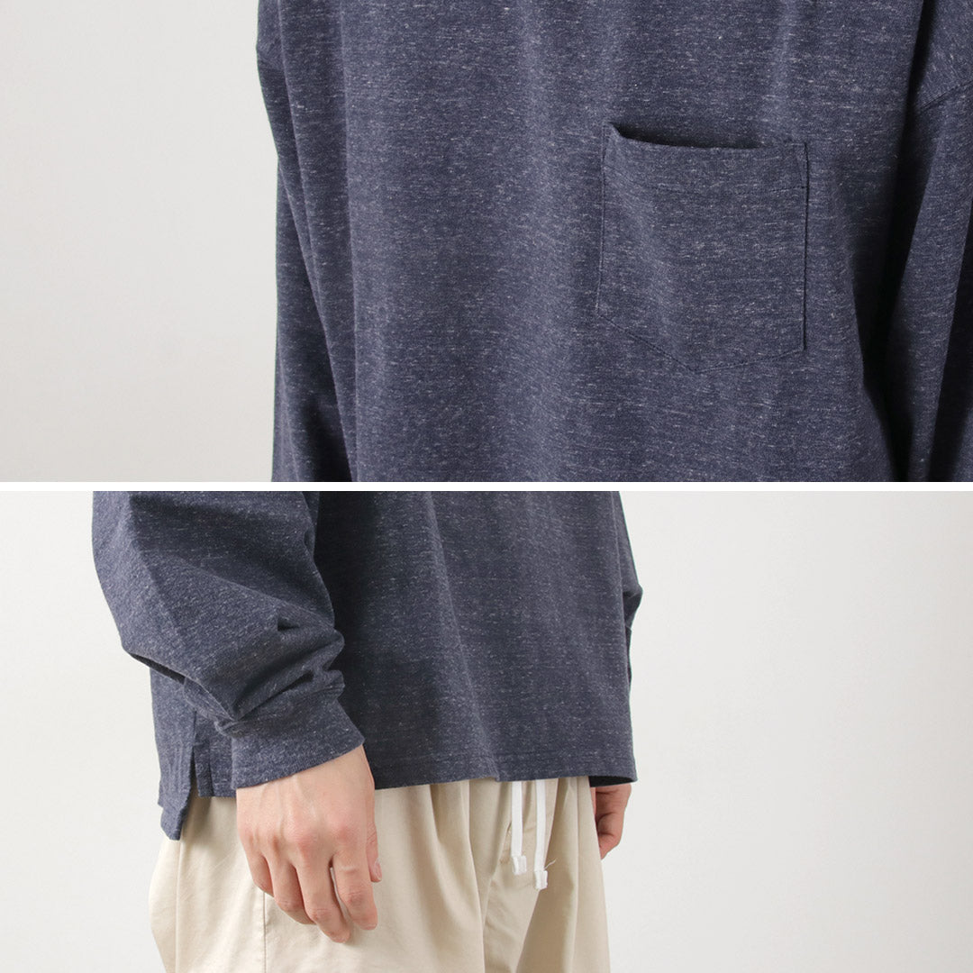 REMI RELIEF / Melange Jersey Long Sleeve Pocket T-shirt