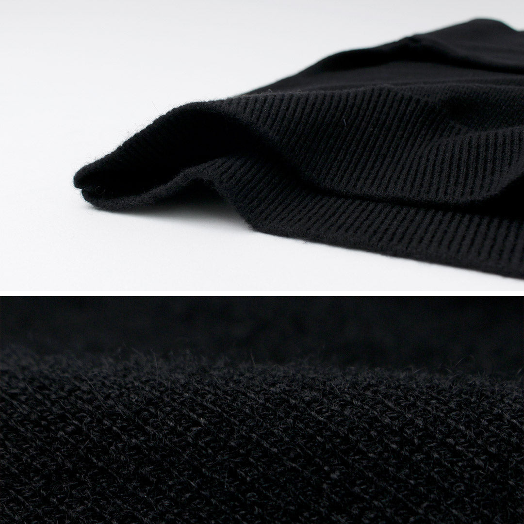 YONETOMI NEW BASIC / 硬質羊絨針織套頭衫成衣染色