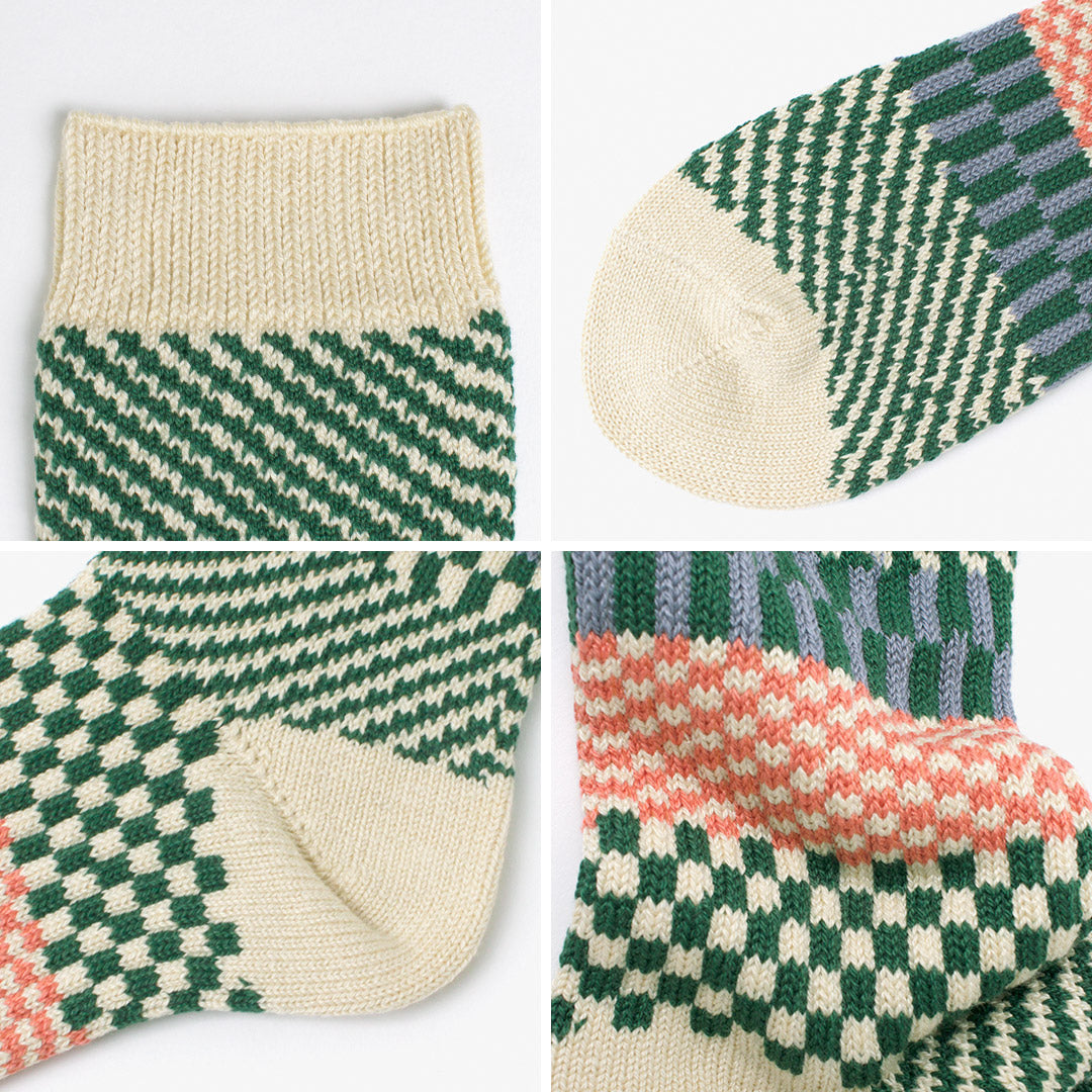 ROTOTO / Check & Step Socks R1549