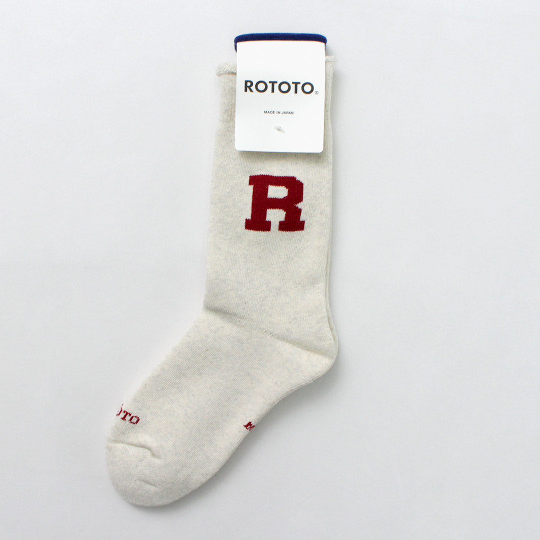ROTOTO / Raffy Sweat Socks R Logo