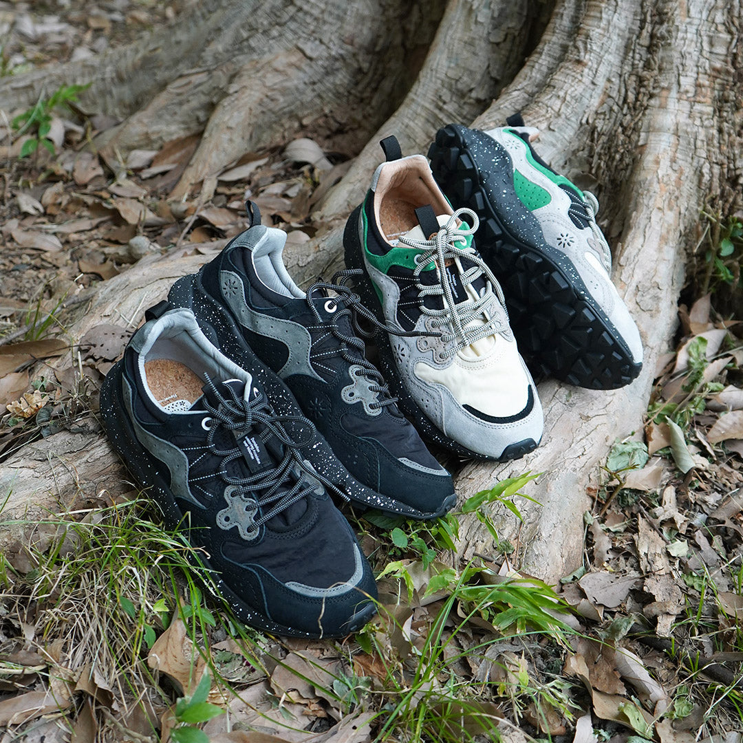 FLOWER MOUNTAIN / Yamano Three Pig Suede and Nylon Sneakers