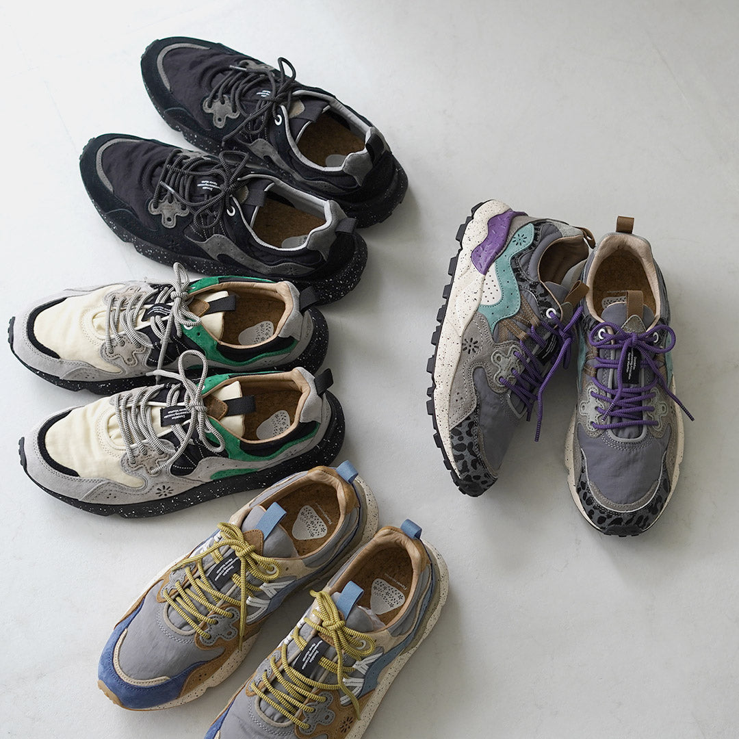 FLOWER MOUNTAIN / Yamano Three Pig Suede and Nylon Sneakers