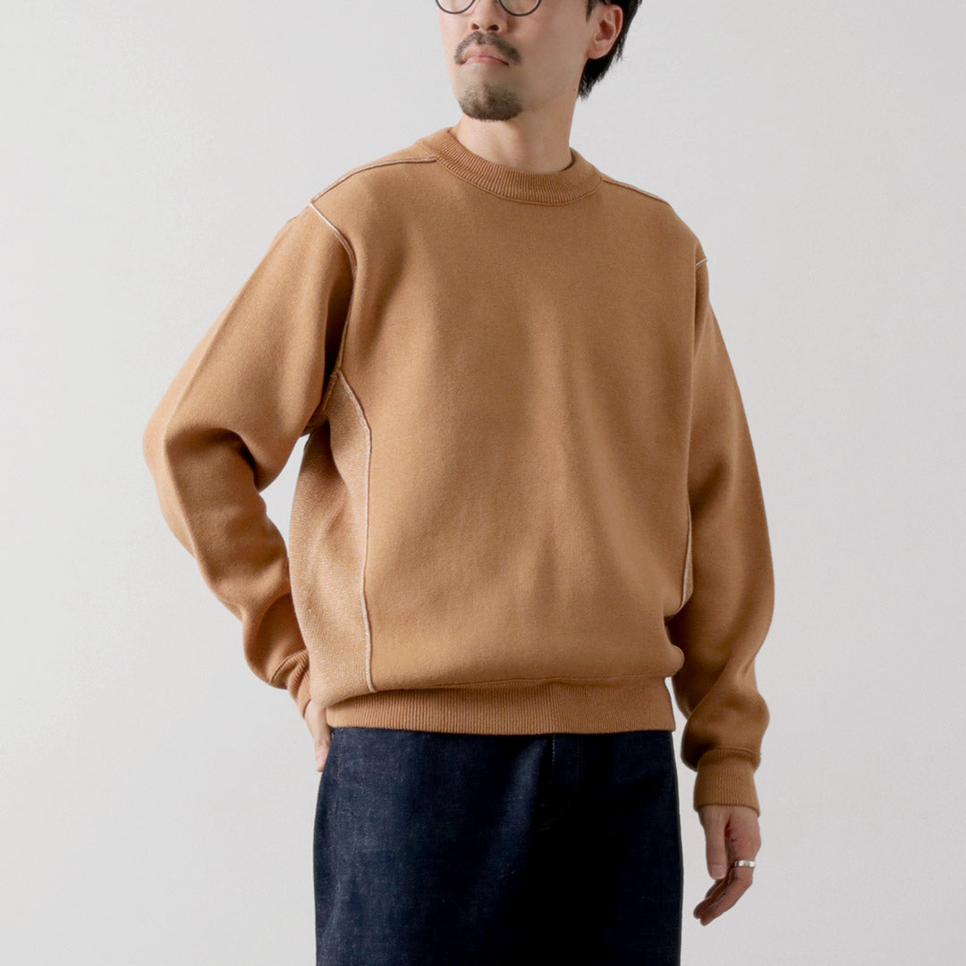 UNDYED / Knit Double Face Trim Crew Colored Organic Cotton