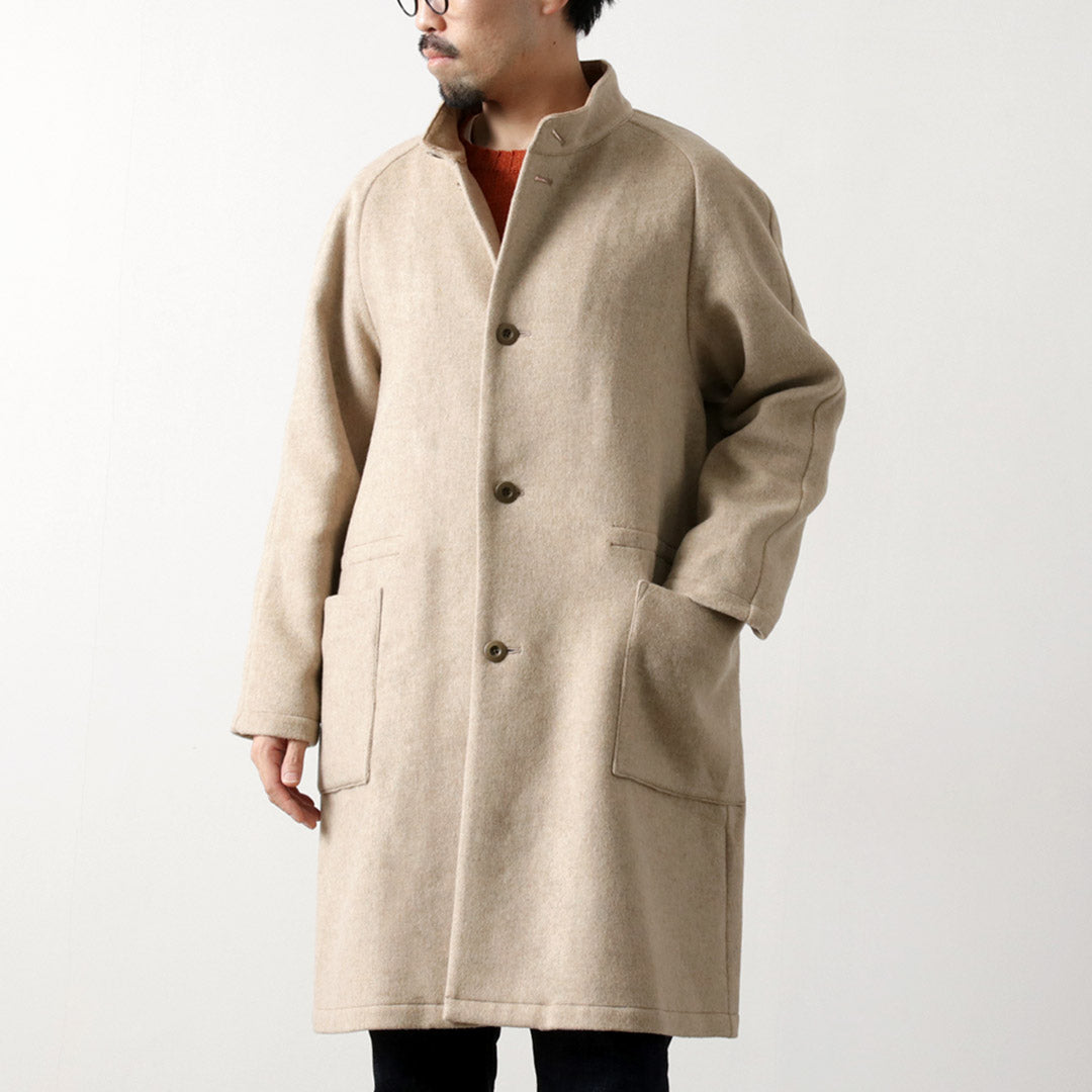 RE MADE IN TOKYO JAPAN / Wool Melton Stand-up Collar Coat