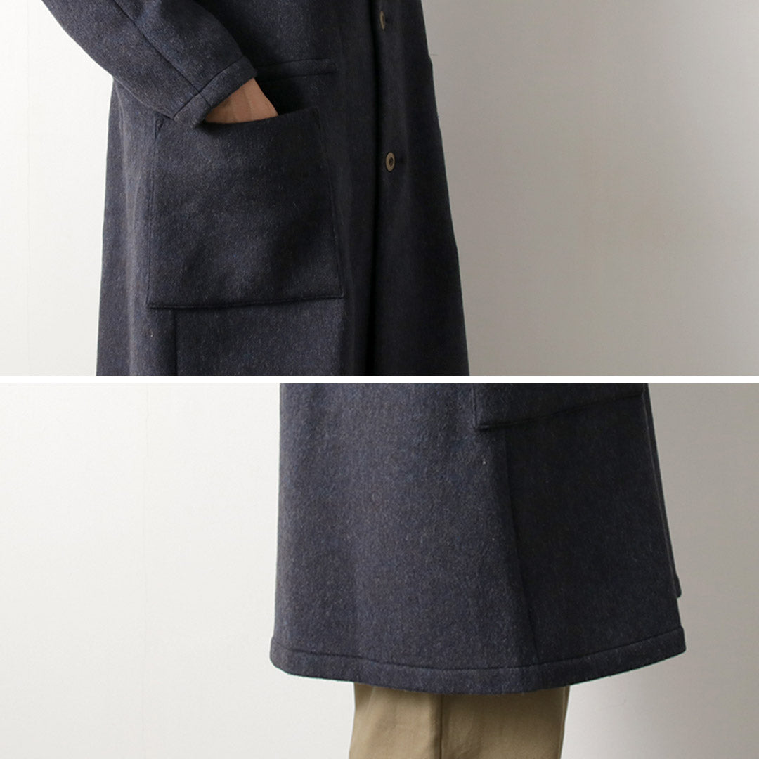 RE MADE IN TOKYO JAPAN / Wool Melton Stand-up Collar Coat