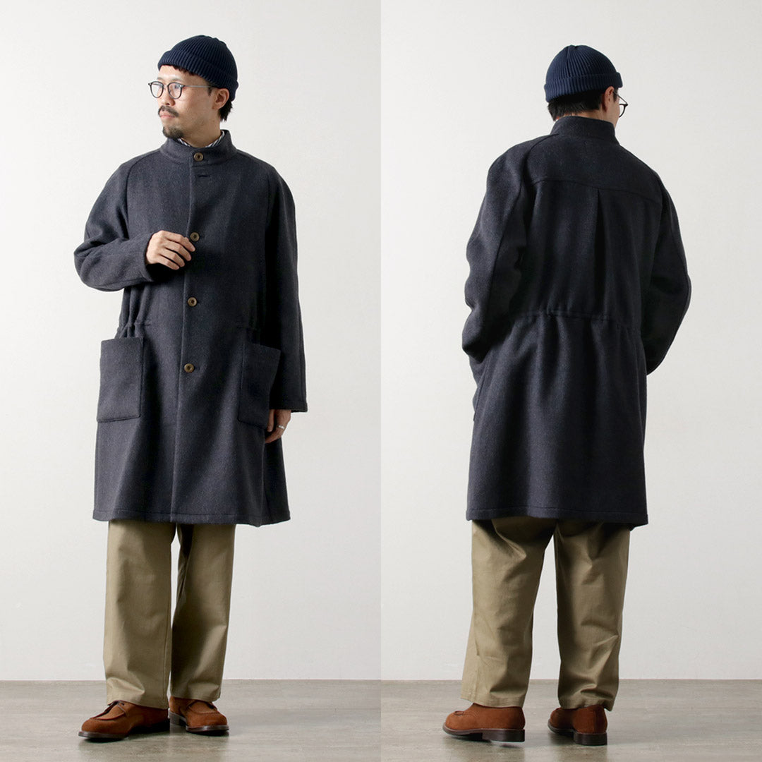 RE MADE IN TOKYO JAPAN / Wool Melton Stand-up Collar Coat