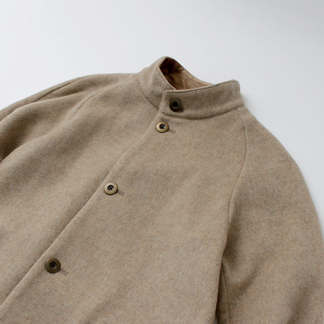 RE MADE IN TOKYO JAPAN / Wool Melton Stand-up Collar Coat