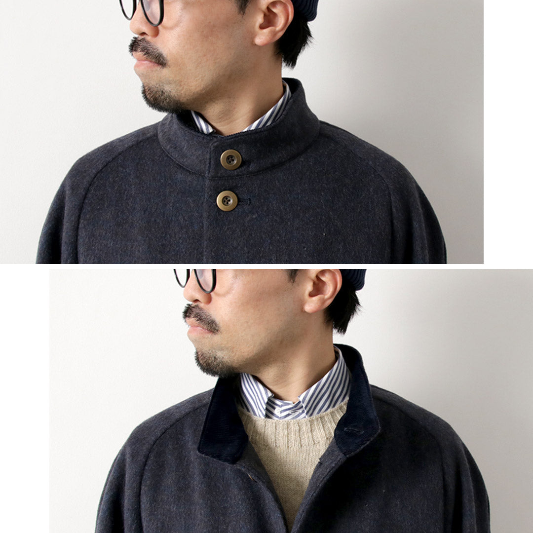RE MADE IN TOKYO JAPAN / Wool Melton Stand-up Collar Coat