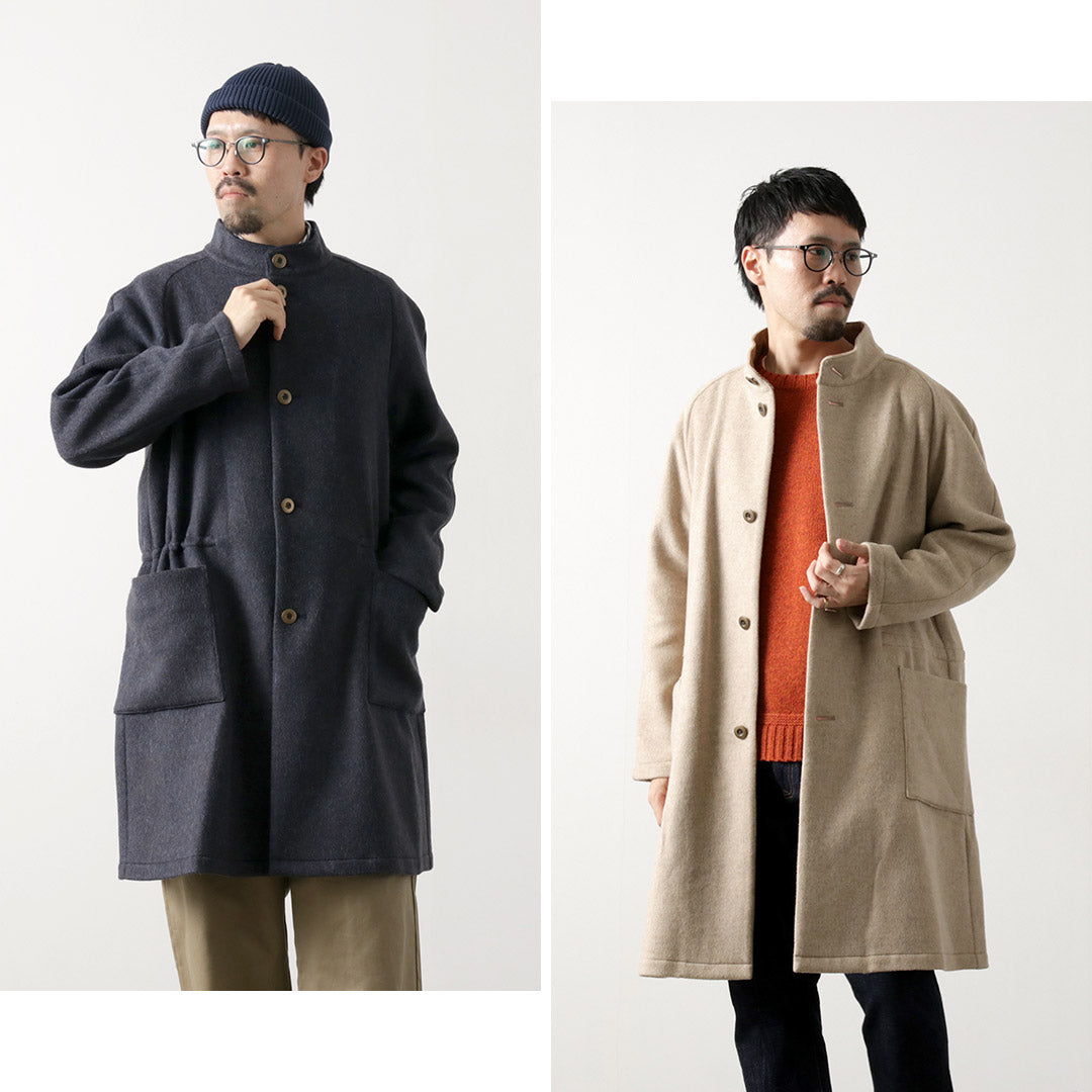 RE MADE IN TOKYO JAPAN / Wool Melton Stand-up Collar Coat