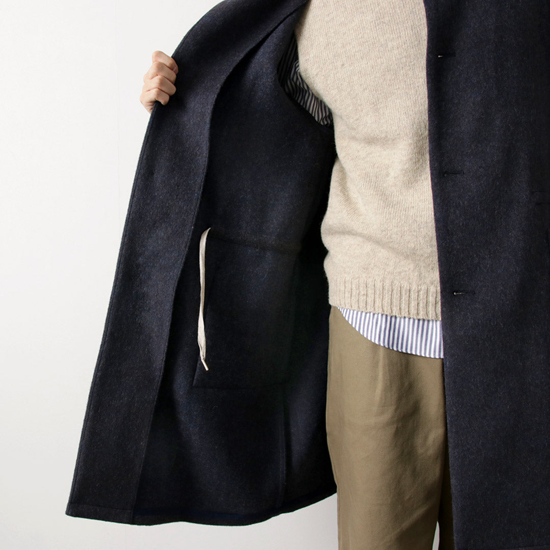 RE MADE IN TOKYO JAPAN / Wool Melton Stand-up Collar Coat