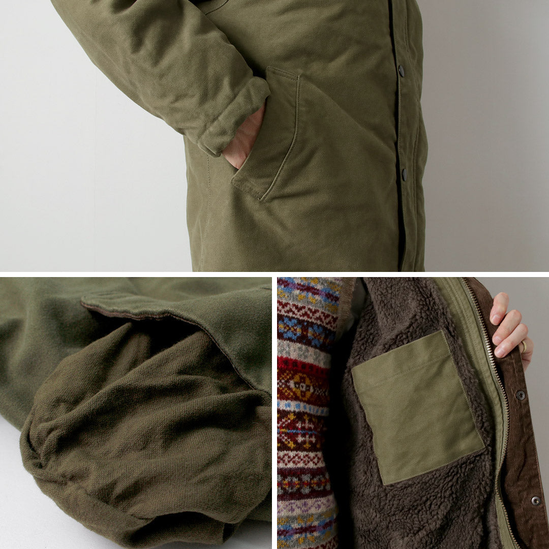 FOB FACTORY / F2450 Moleskin Hooded Coat