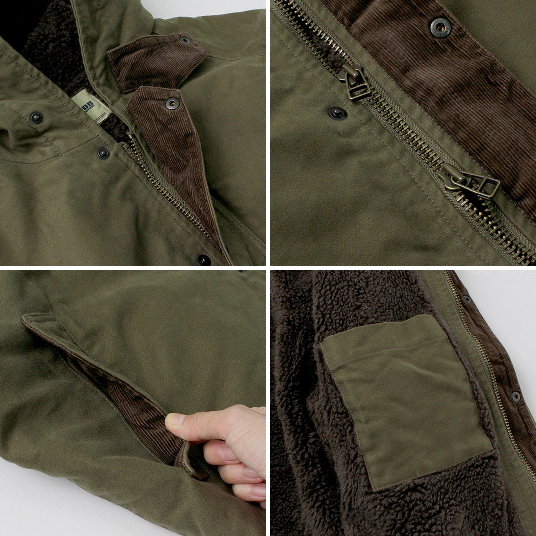 FOB FACTORY / F2450 Moleskin Hooded Coat