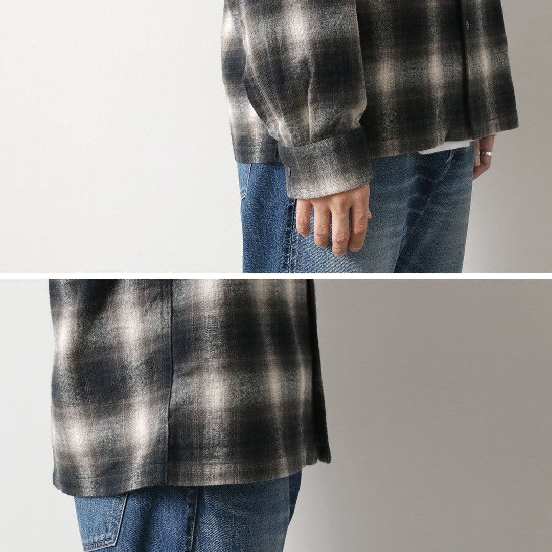 FOB FACTORY / F3505 Flannel Open Collar Shirt