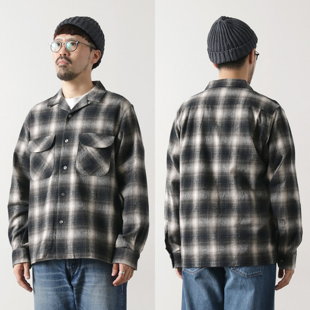 FOB FACTORY / F3505 Flannel Open Collar Shirt