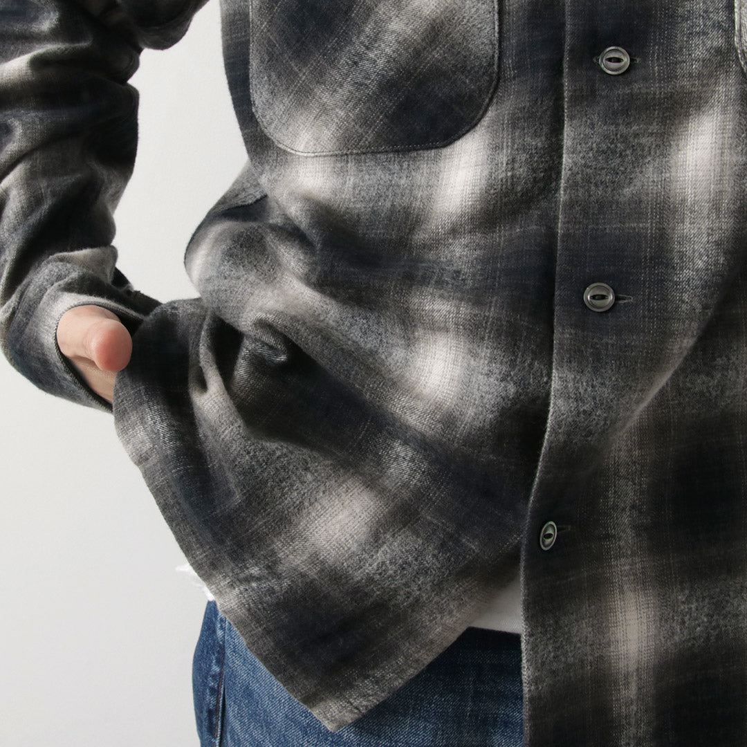FOB FACTORY / F3505 Flannel Open Collar Shirt