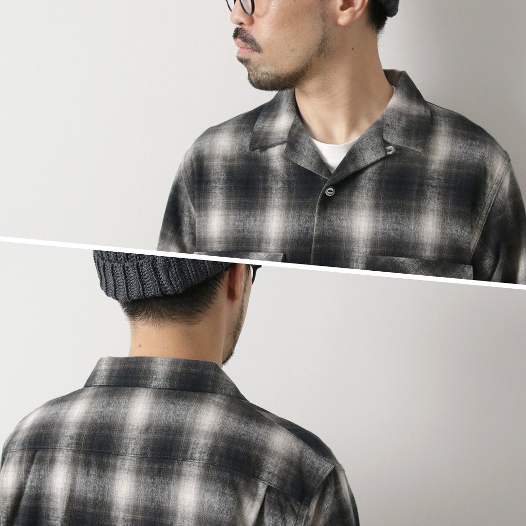 FOB FACTORY / F3505 Flannel Open Collar Shirt
