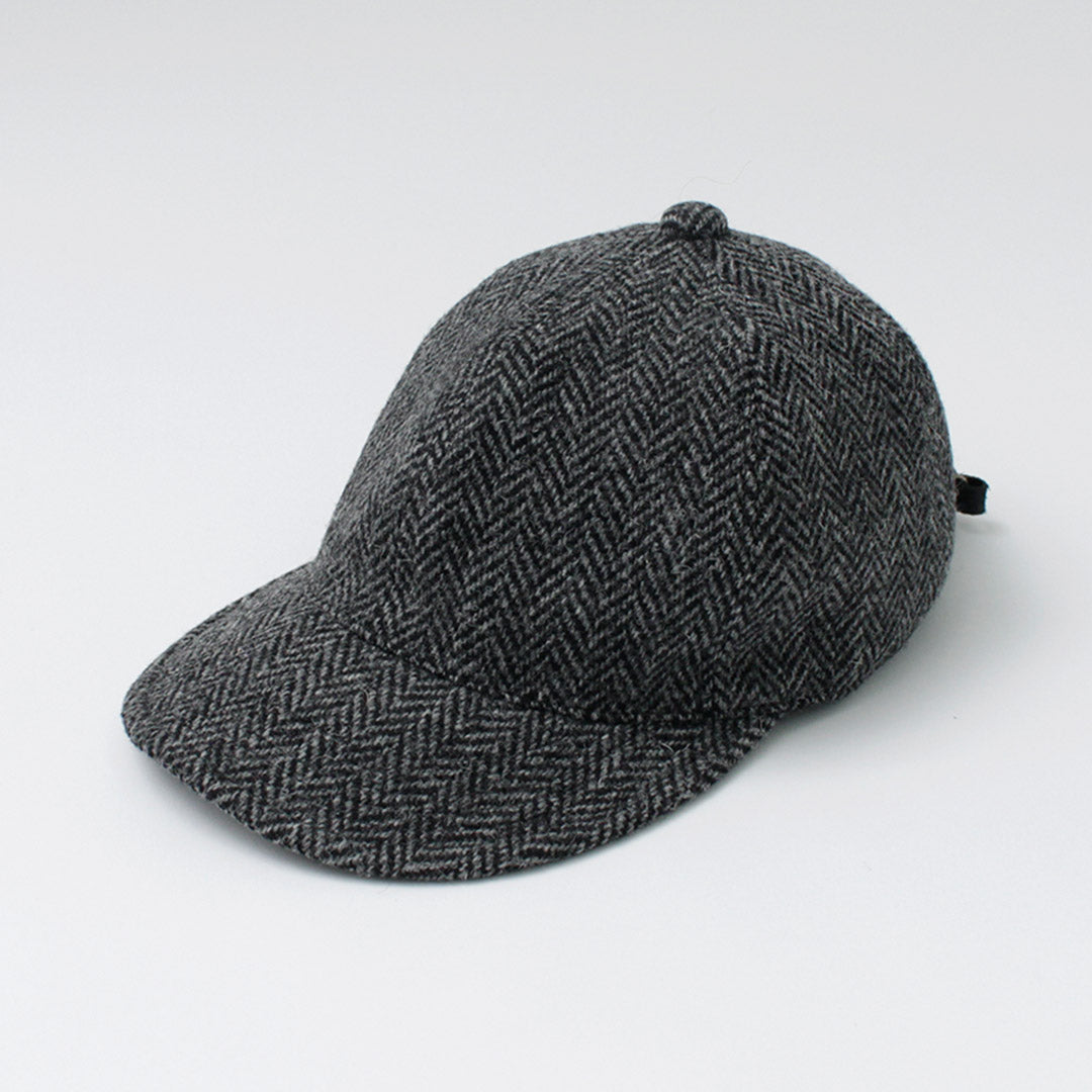 HIGHER / Harris Tweed Herringbone Cap HT24035
