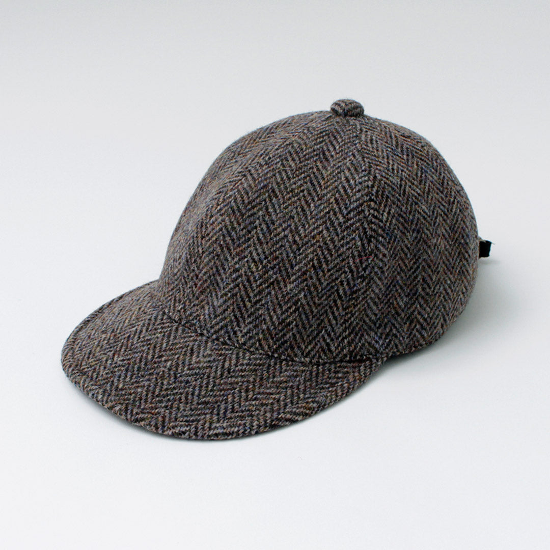 HIGHER / Harris Tweed Herringbone Cap HT24035
