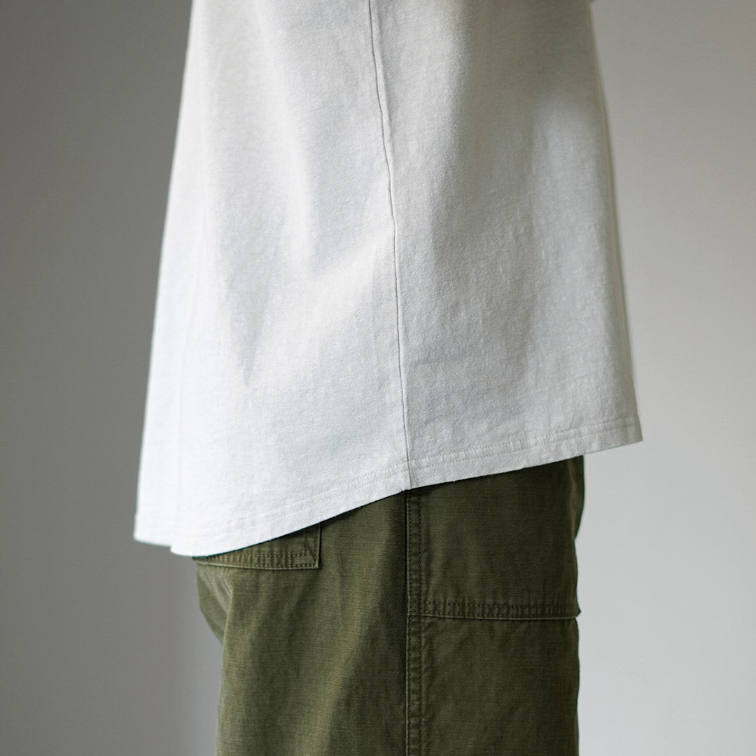T-shirt Rococo / Linen Cotton Key Neck
