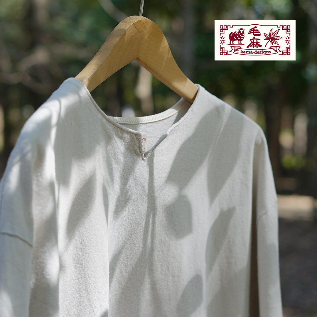 T-shirt Rococo / Linen Cotton Key Neck