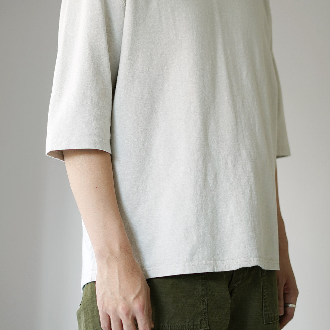 T-shirt Rococo / Linen Cotton Key Neck