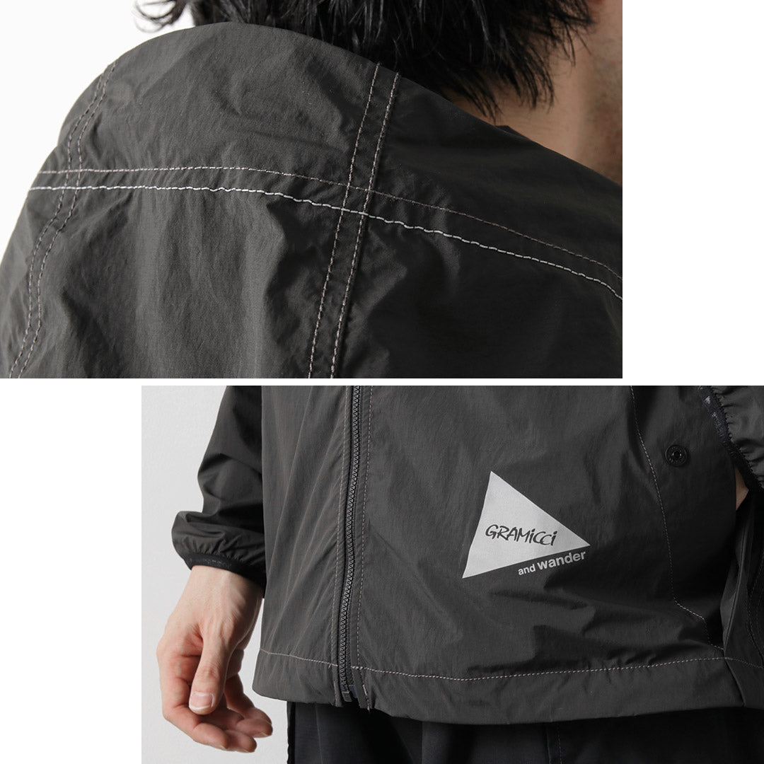AND WANDER / Gramicci Collaboration Blush Nylon Jacket