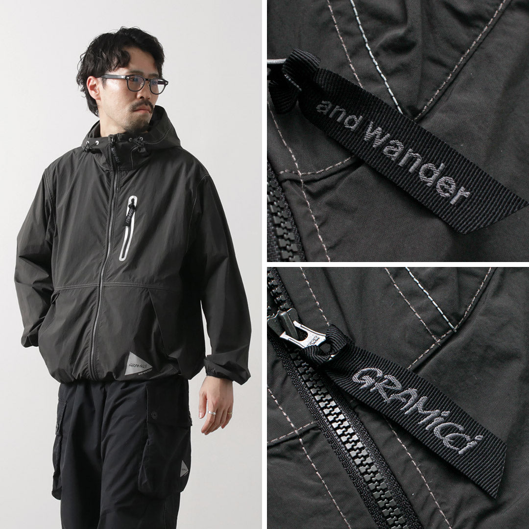 AND WANDER / Gramicci Collaboration Blush Nylon Jacket