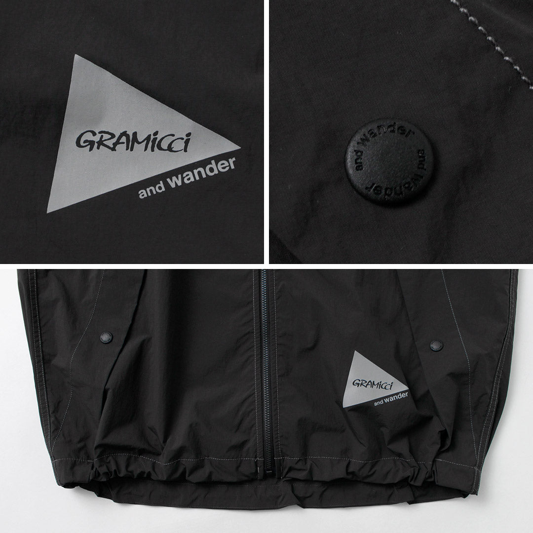 AND WANDER / Gramicci Collaboration Blush Nylon Jacket