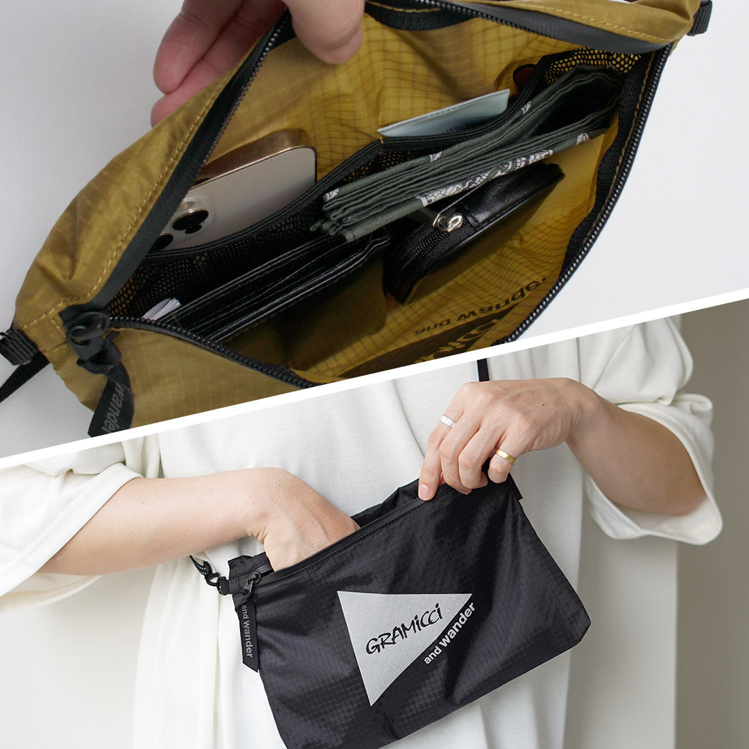 AND WANDER / Gramicci Nylon Sacoche