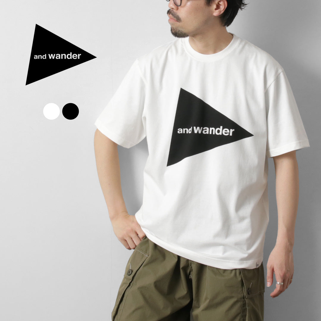 AND WANDER / Big Logo Short Sleeve T-Shirt
