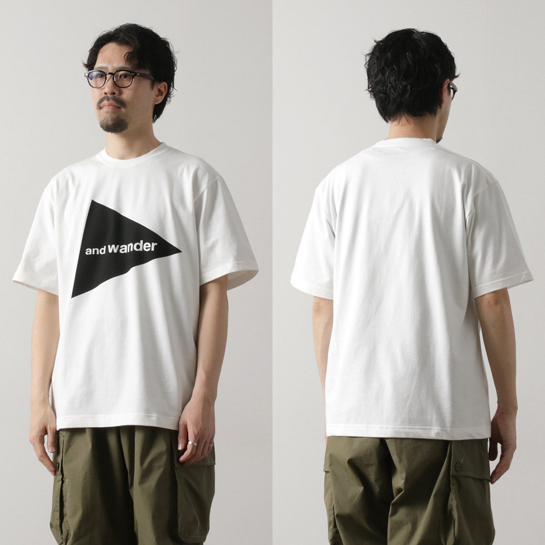 AND WANDER / Big Logo Short Sleeve T-Shirt