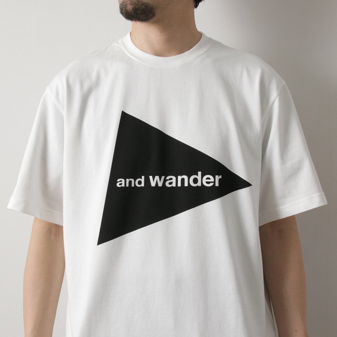 AND WANDER / Big Logo Short Sleeve T-Shirt