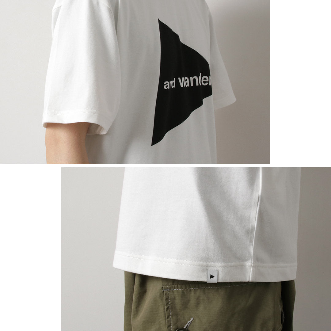 AND WANDER / Big Logo Short Sleeve T-Shirt