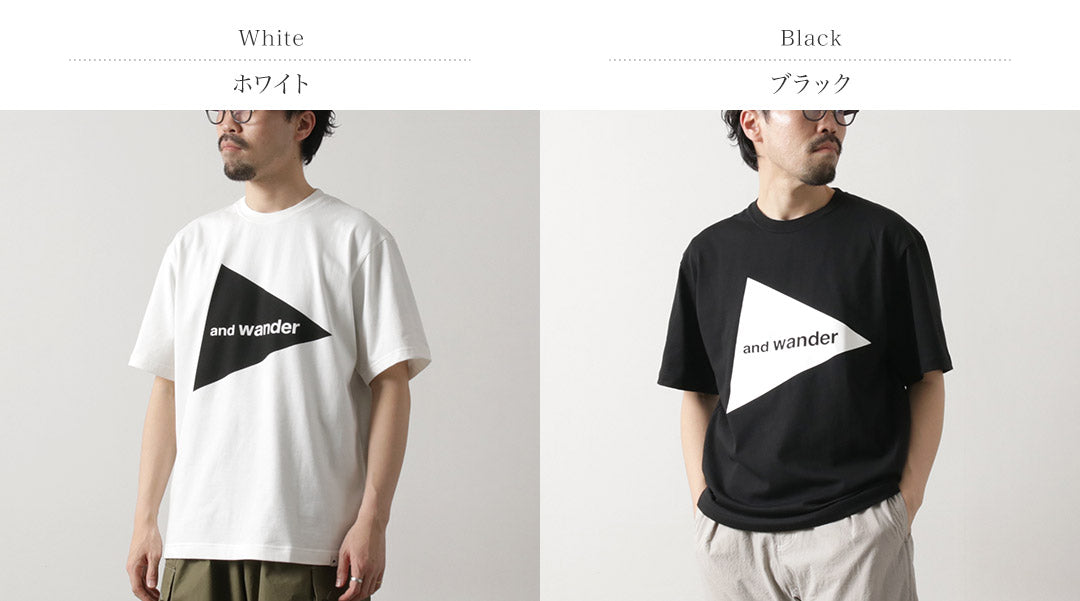 AND WANDER / Big Logo Short Sleeve T-Shirt