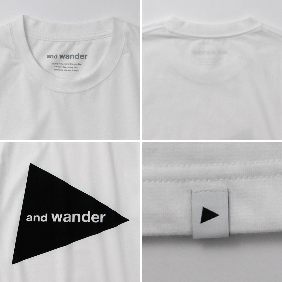AND WANDER / Big Logo Short Sleeve T-Shirt