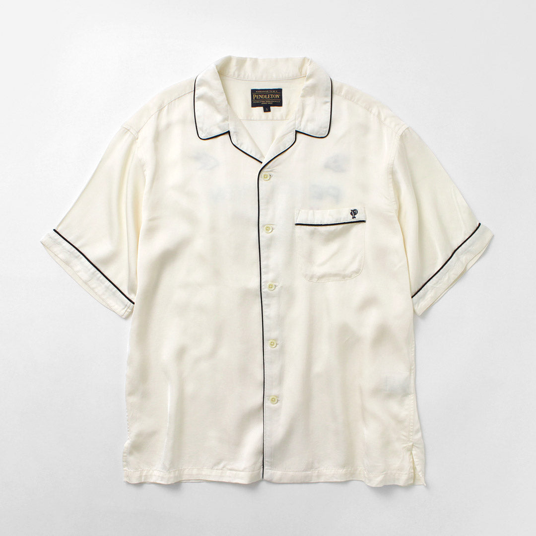 PENDLETON / Piping Embroidery Open Collar Shirt