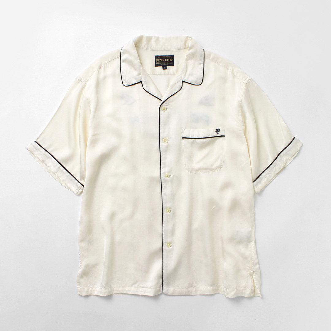 PENDLETON / Piping Embroidery Open Collar Shirt
