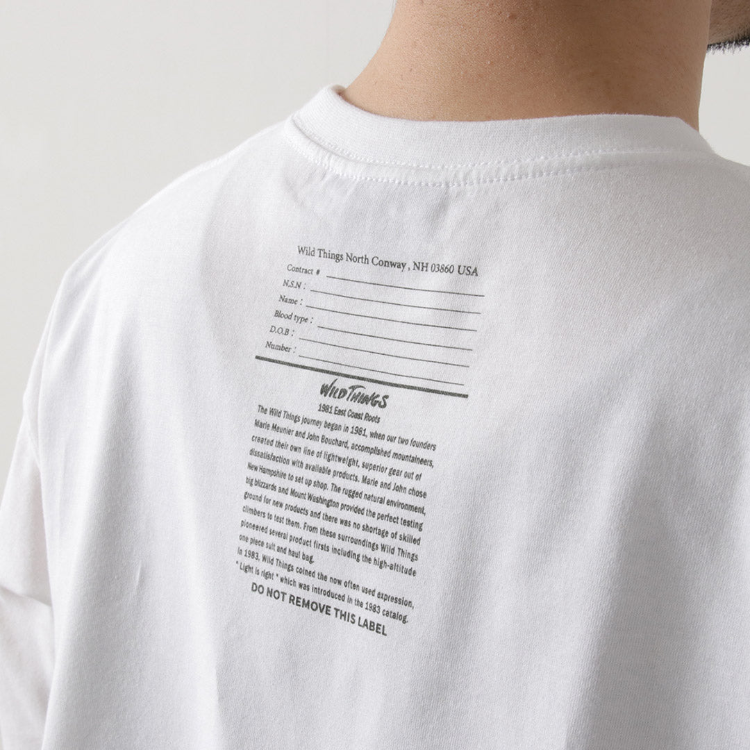 WILDTHINGS / Army Tag Print T-Shirt