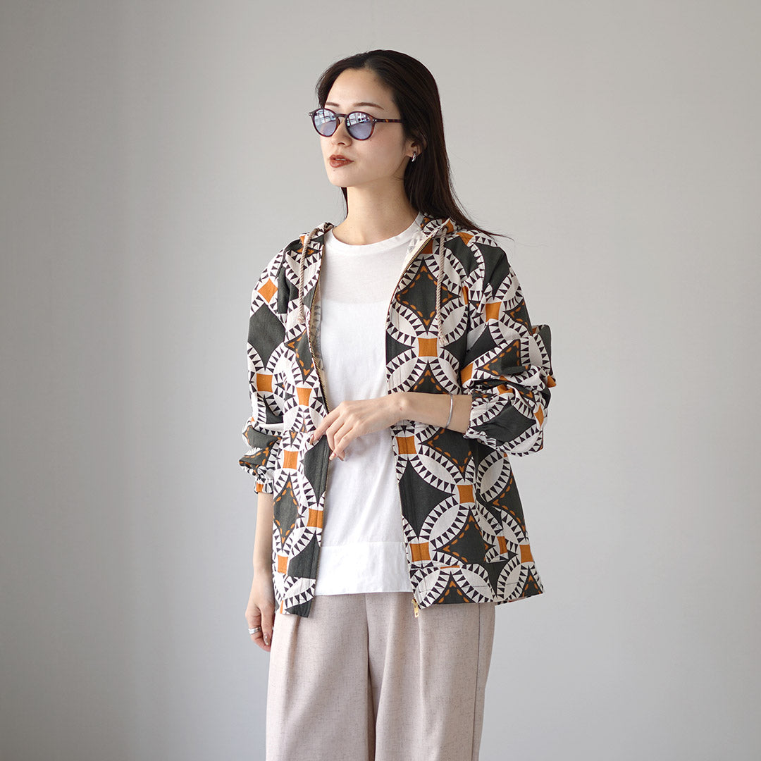HAVE A GRATEFUL DAY / Beach Hoodie Vintage Quilt Print