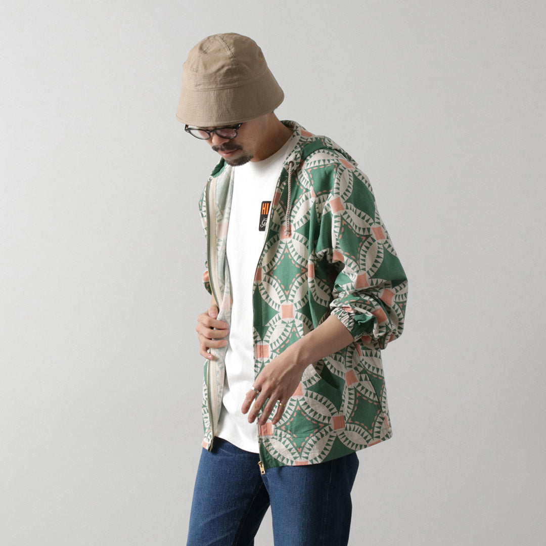 HAVE A GRATEFUL DAY / Beach Hoodie Vintage Quilt Print