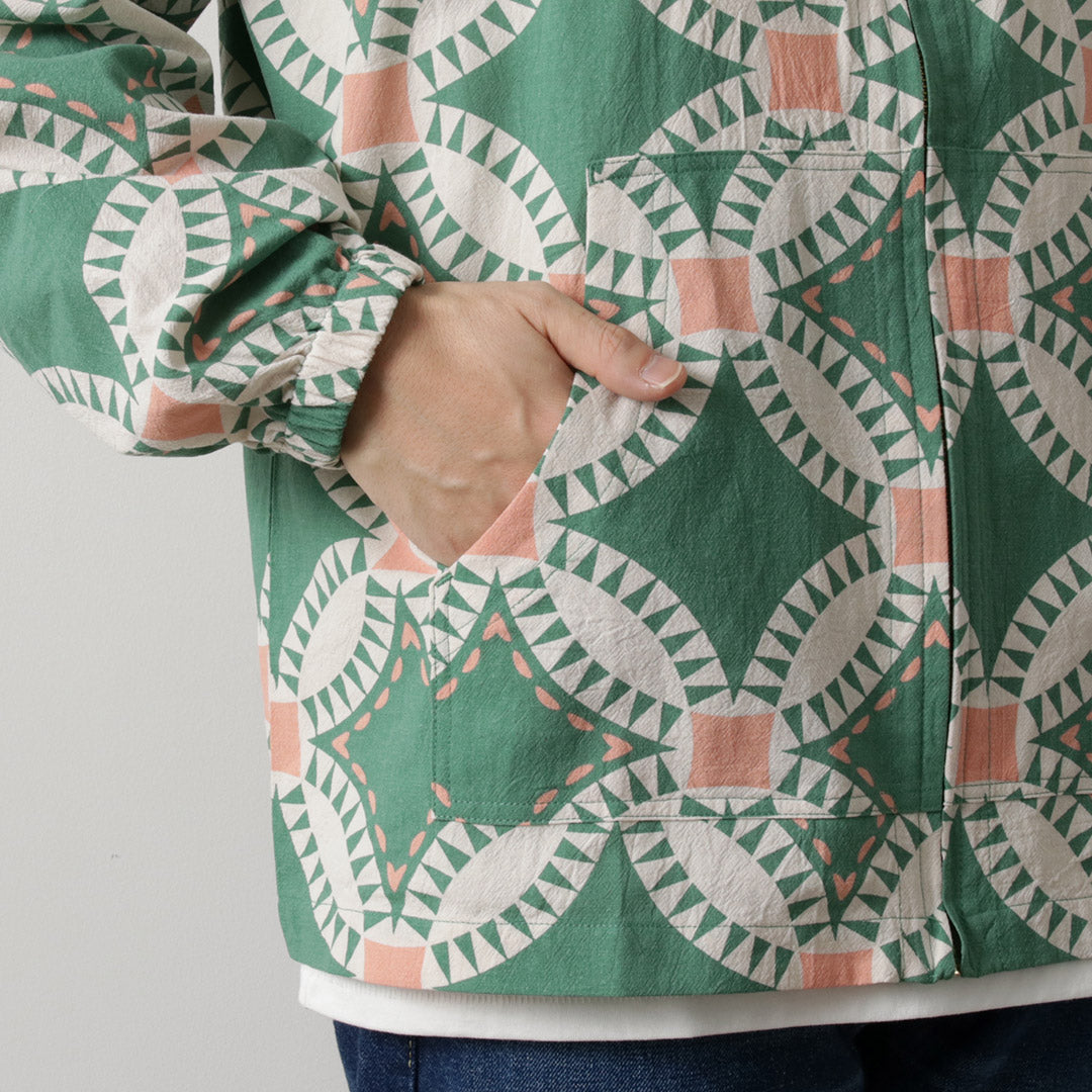 HAVE A GRATEFUL DAY / Beach Hoodie Vintage Quilt Print