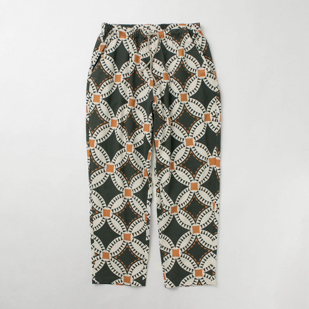 HAVE A GRATEFUL DAY / Ample Easy Pants Vintage Quilt Print